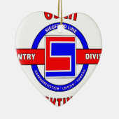 69E INFANTRY DIVISION "THE FIGHTING 69TH" KERAMISCH ORNAMENT (Rechts)
