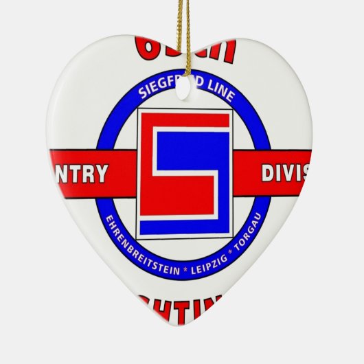 69E INFANTRY DIVISION "THE FIGHTING 69TH" KERAMISCH ORNAMENT (Rechts)