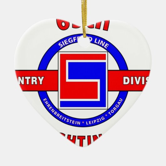 69E INFANTRY DIVISION "THE FIGHTING 69TH" KERAMISCH ORNAMENT (Voorkant)