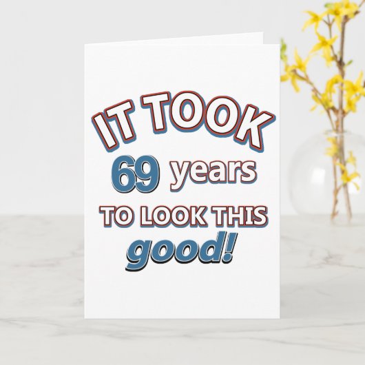 69e jaar design kaart (Gele Bloem)