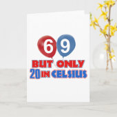 69e jaar oude design kaart (Gele Bloem)