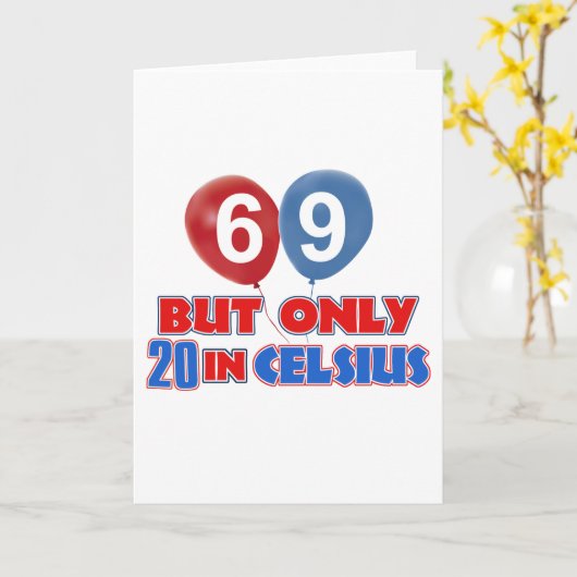 69e jaar oude design kaart (Gele Bloem)