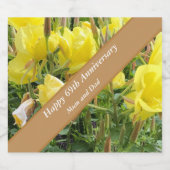 69e Jubileum bewerkbaar Sparkling Wijnetiket (Enkel label)