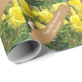 69e Jubileum bewerkbare avondprimrose Cadeaupapier (Rol Hoek)