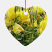 69e Jubileum bewerkbare avondprimrose Keramisch Ornament (Achterkant)