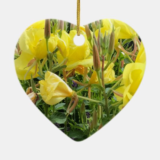 69e Jubileum bewerkbare avondprimrose Keramisch Ornament (Achterkant)