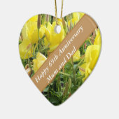 69e Jubileum bewerkbare avondprimrose Keramisch Ornament (Links)