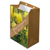 69e Jubileum bewerkbare avondprimrose Medium Cadeauzakje (Voorkant Gekanteld)