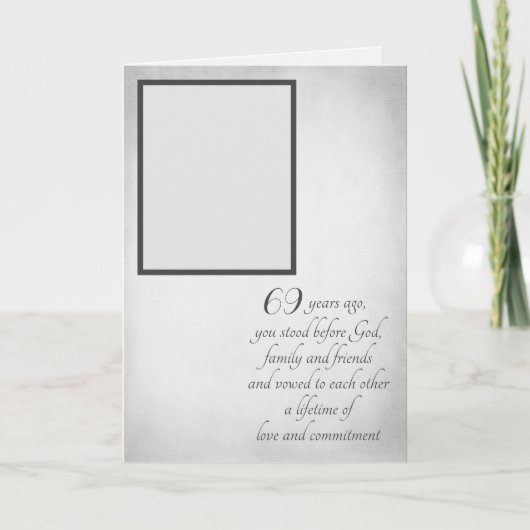 69e Jubileum op Vignette Texture Card Kaart (Voorkant)