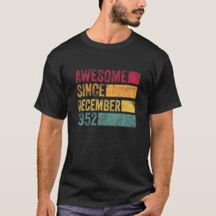 69e verjaardag 69 jaar oude Vintage december 1952 T-shirt