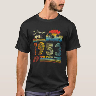 69e verjaardag  april 1953 69 jaar oude cadeau t-shirt