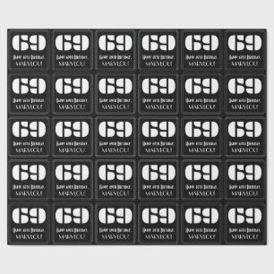 69e verjaardag: Art Deco geïnspireerd look "69" &  Cadeaupapier