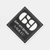 69e verjaardag: Art Deco Geïnspireerde look "69" + Servet (Hoek)