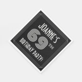 69e verjaardag: Art Deco Style + aangepaste naam Servet (Hoek)