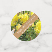 69e verjaardag Bewerkbare teunisbloem Confetti (Kleine voorkant)