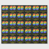 69e verjaardag: Colorful Music Symbols, Rainbow 69 Cadeaupapier (Vlak)