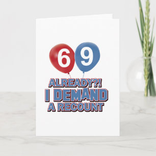 69e verjaardag design kaart