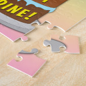 69e verjaardag: Fun Cake and Candles + Custom Name Legpuzzel (Zijkant)