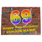 69e verjaardag: Fun, door graffiti geïnspireerde r Groot Cadeauzakje (Voorkant)