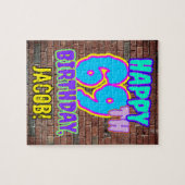 69e verjaardag ~ Fun, door Urban Graffiti geïnspir Legpuzzel (Horizontaal)