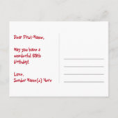 69e verjaardag: Fun Hearts-patroon, Regenboog 69 Briefkaart (Achterkant)