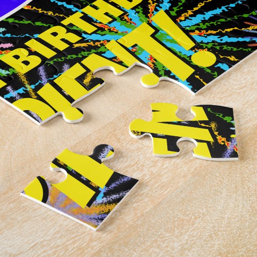 69e verjaardag: Fun, kleurrijk gevuurwerk Legpuzzel (Zijkant)