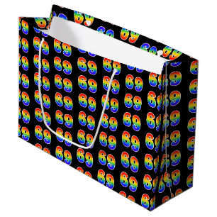 69e verjaardag: Fun Rainbow Event Number 69 Patter Groot Cadeauzakje
