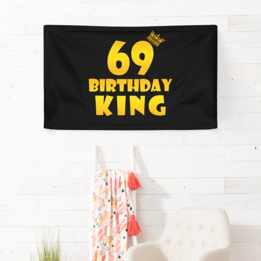 69e verjaardag Gift voor 69 jaar oude verjaardag k Spandoek (Insitu)