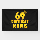 69e verjaardag Gift voor 69 jaar oude verjaardag k Spandoek (Horizontaal)