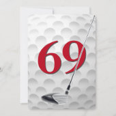 69e verjaardag golf thema feest kaart (Voorkant)