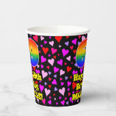 69e verjaardag: Het liefhebbende Kunstpatroon, Reg Papieren Bekers (Links)