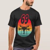 69e verjaardag I Retro afstandsbedieningstoetsen m T-shirt (Voorkant)