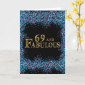 69e verjaardag kaart (Gele Bloem)