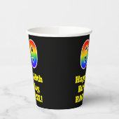 69e verjaardag: Kleurrijk, Leuk, Spannend, Regenbo Papieren Bekers (Links)