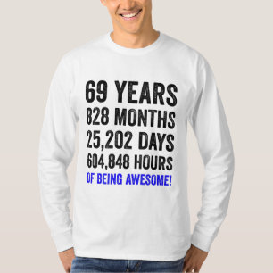 69e verjaardag // Korting op de geboorte van Funny T-shirt