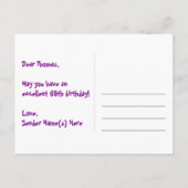 69e verjaardag - Leuk vuurwerkpatroon + Regenboog  Briefkaart (Achterkant)