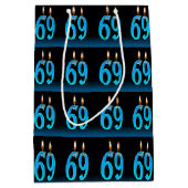 69e verjaardag met oogbolkaarsen medium cadeauzakje (Voorkant)