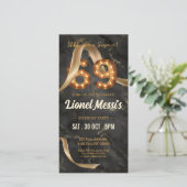 69e verjaardag mobiele uitnodiging (Staand voorkant)