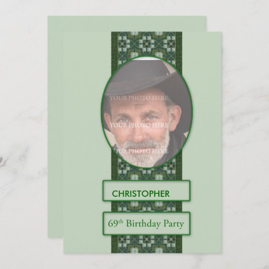 69e verjaardag van de uitnodiging van de Partij va (Voorkant / Achterkant)