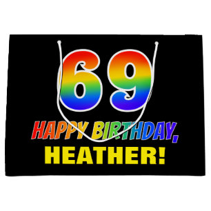 69e verjaardag: Vet, Leuk, Eenvoudig, Regenboog 69 Groot Cadeauzakje