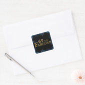69e verjaardag vierkante sticker (Envelop)