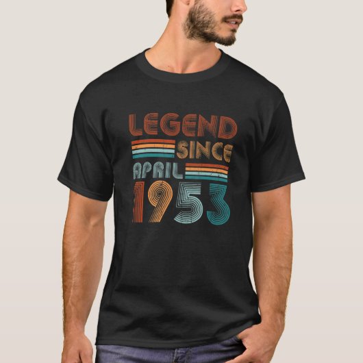 69e verjaardag voor 69-jarige leggende sinds 1 apr t-shirt (Voorkant)