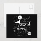 69e verjaardag wiskunde leraar 69e verjaardagscade briefkaart (Voorkant / Achterkant)