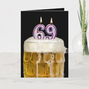 69e verjaardag zwarte bier kaart