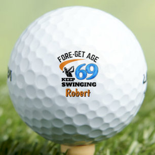 69e verjaardagscadeau Cool Blauwe Aandenken voor H Golfballen