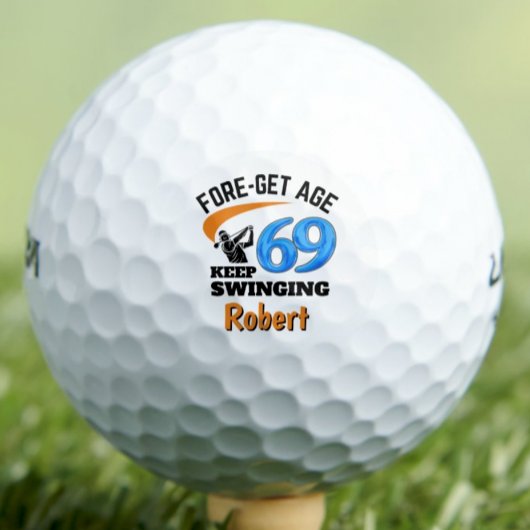 69e verjaardagscadeau Cool Blauwe Aandenken voor H Golfballen