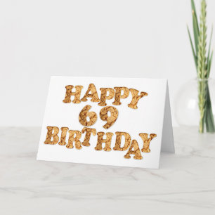 69e verjaardagskaart voor een koekjesliefhebber kaart