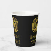 69ste verjaardag: Art Deco Geïnspireerde look "69" Papieren Bekers (Links)