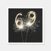 69ste verjaardag Sparklers op zwart Servet (Voorkant)