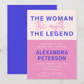 69ste verjaardag Uitnodigingen Humor Vrouw Myth Le (Voorkant / Achterkant)